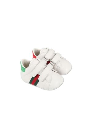 white leather sneakers GUCCI KIDS | 500852BKPT09070